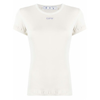 Off-White Camiseta decote careca com estampa de logo - Neutro