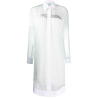 Off-White Chemise com estampa Free Winona - Branco