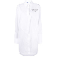 Off-White Chemise com logo bordado - Branco