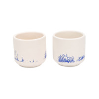 Off-White Conjunto de xícaras Grass Ceramics - Neutro