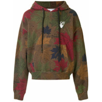 Off-White Moletom com capuz e estampa de folhas - Estampado