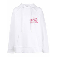 Off-White Moletom com capuz e estampa gráfica - Branco