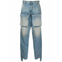 Off-White multi-pocket straight-leg jeans - Azul