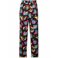 Opening Ceremony Calça com pregas e estampa - Preto