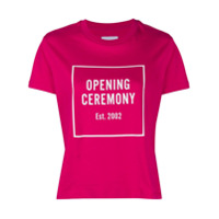 Opening Ceremony Camiseta slim com logo Box - Rosa