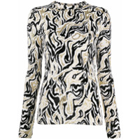 Paco Rabanne Blusa com padronagem abstrata - Dourado