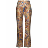 Paco Rabanne Calça reta com estampa paisley - V711 70 S METAL PAISLEY