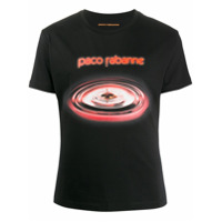 Paco Rabanne Camiseta de algodão com estampa Drop - Preto