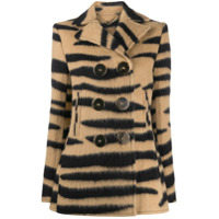 Paco Rabanne Casaco de alfaiataria com abotoamento duplo - Marrom