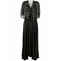 Paco Rabanne Vestido de festa com detalhe de paetês - Preto