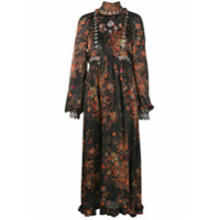 Paco Rabanne Vestido gola alta com estampa paisley - Preto