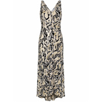 Paco Rabanne Vestido longo com estampa - Estampado