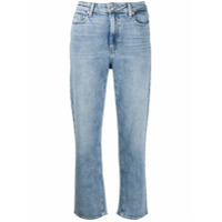 PAIGE Calça jeans cropped cintura alta - Azul