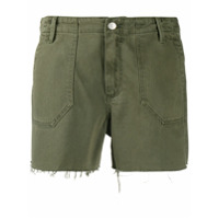 PAIGE Short jeans com barra desfiada - Verde