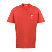 Palm Angels Camisa com bordado de palmeiras - Vermelho