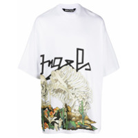 Palm Angels Camiseta com estampa de caveira - Branco