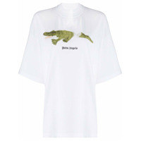 Palm Angels Camiseta com estampa de crocodilo - Branco
