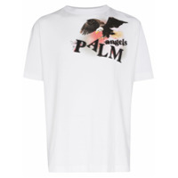 Palm Angels Camiseta com estampa de logo de águia - Branco