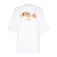 Palm Angels Camiseta oversized com estampa Bear - Branco