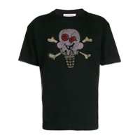 Palm Angels Camiseta x Ice Cream Skull com aplicações - Preto