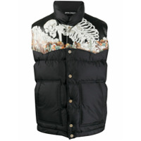 Palm Angels Colete com estampa de esqueleto - Preto