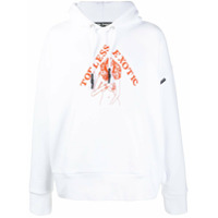 Palm Angels logo-print long-sleeve hoodie - Branco