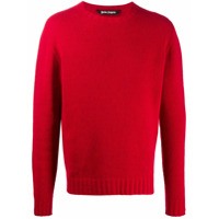 Palm Angels Suéter decote careca com estampa de logo - Vermelho