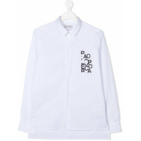 Paolo Pecora Kids TEEN logo-print long sleeved shirt - Branco