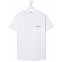 Paolo Pecora Kids TEEN slogan print T-shirt - Branco