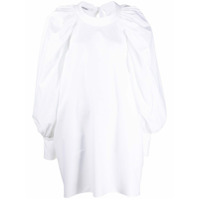 Parlor Vestido reto com mangas bufantes e detalhe de laço - Branco