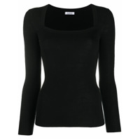 P.A.R.O.S.H. Blusa decote quadrado de tricô - Preto