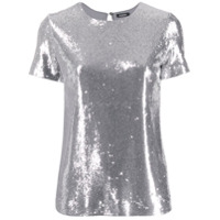 P.A.R.O.S.H. Camiseta com aplicação de paetês - Cinza