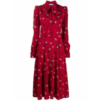 P.A.R.O.S.H. Chemise midi com estampa floral - Vermelho