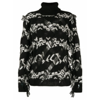 P.A.R.O.S.H. Suéter Lumus de tricô com padronagem - Preto