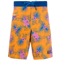 Patagonia Bermuda com estampa floral - Laranja