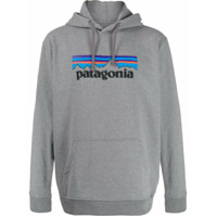 Patagonia Moletom com estampa de logo e capuz - Cinza