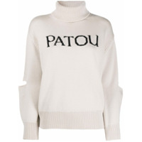 Patou Suéter oversized com logo vazado - Neutro