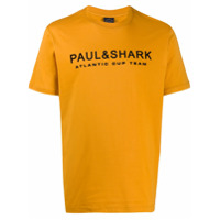 Paul & Shark Camiseta de algodão com estampa de logo - Laranja
