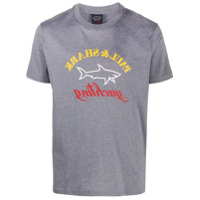 Paul & Shark Camiseta decote careca com estampa gráfica - Cinza