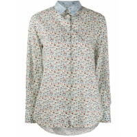 Paul Smith Camisa com estampa floral e contraste - Branco