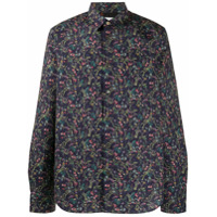 Paul Smith Camisa mangas longas com estampa floral - Azul