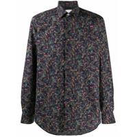 Paul Smith Camisa mangas longas com estampa floral - Azul