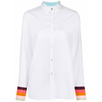 Paul Smith Camisa mangas longas com listras nos punhos - Branco