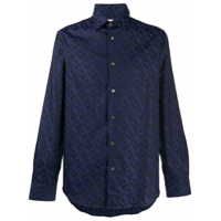 Paul Smith Camisa mangas longas com padronagem geométrica - Azul