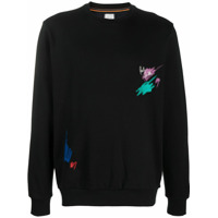 Paul Smith paint splash-embroidered sweatshirt - Preto