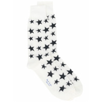 Paul Smith Par de meias com padronagem de estrela - Branco