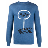Paul Smith Suéter com slogan bordado - Azul