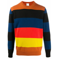 Paul Smith Suéter de lã com padronagem de listras Artist - Marrom