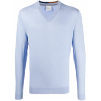 Paul Smith Suéter de tricô com decote em V - Azul