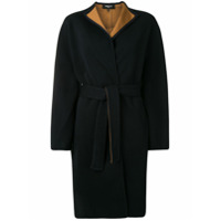 Paule Ka Casaco com cinto e forro contrastante - Azul